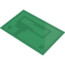 LEGO Grün Grundplatte 16 x 24 mit Set 080 Klein Weiß House Bolzen