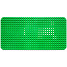 LEGO Groen Grondplaat 16 x 32 met Afgeronde hoeken met Dots Patroon van Speelset 352