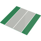 LEGO Groen Grondplaat 32 x 32 (6-Stud) Rechtdoor met Runway (53104)
