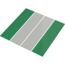 LEGO Vert Plaque de Base 32 x 32 (7-Stud) Droit avec Runway (Étroit)