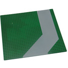 LEGO Verde Placa Base 32 x 32 Road 9-Espiga Driveway con Grey (81022)