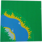 LEGO Groen Grondplaat 32 x 32 met River en Waterside