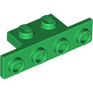 LEGO Green Bracket 1 x 2 - 1 x 4 with Rounded Corners (2436 / 10201)