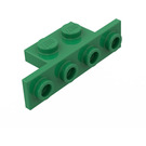 LEGO Grøn Beslag 1 x 2 - 1 x 4 med firkantede hjørner (2436)