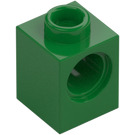 LEGO Grøn Klods 1 x 1 med Hul (6541)