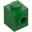 LEGO Green Brick 1 x 1 with Stud on One Side (87087)