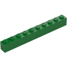 LEGO Zielony Cegła 1 x 10 (6111)