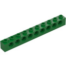 LEGO Verde Ladrillo 1 x 10 con Agujeros (2730)