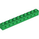 LEGO Vert Brique 1 x 10 avec des trous (2730)