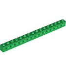 LEGO Grün Backstein 1 x 16 mit Löcher (3703)