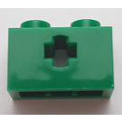 LEGO Grün Backstein 1 x 2 mit Achse Loch („+“ Öffnung und unterer Bolzenhalter) (32064)
