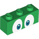 LEGO Zelená Kostka 1 x 3 s spike Oči (3622 / 79553)