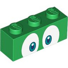 LEGO Grün Backstein 1 x 3 mit spike Augen (3622 / 79553)