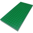 LEGO Green Brick 10 x 20 with Bottom Tubes around Edge and Cross Support
