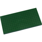 LEGO Green Brick 10 x 20 without Bottom Tubes, with 4 Side Supports and '+' Cross Support (Early Baseplate)