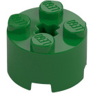 LEGO Zielony Cegła 2 x 2 Okrągły (3941 / 6143)