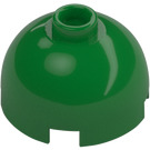 LEGO Green Brick 2 x 2 Round with Dome Top (Hollow Stud, Axle Holder) (3262 / 30367)