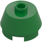 LEGO Green Brick 2 x 2 Round with Sloped Sides (98100)