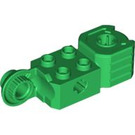 LEGO Green Brick 2 x 2 with Axle Hole, Vertical Hinge Joint, and Fist (47431)