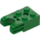 LEGO Grün Stein 2 x 2 mit Kugelgelenkpfanne (Breite geschlossene Fassung) (67696)