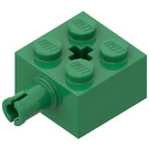 LEGO Green Brick 2 x 2 with Pin and Axlehole (6232 / 42929)