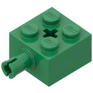 LEGO Grün Backstein 2 x 2 mit Stift und Axlehole (6232 / 42929)
