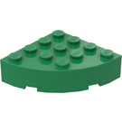 LEGO Green Brick 4 x 4 Round Corner (2577)