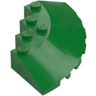 LEGO Green Brick 6 x 6 Round (25°) Corner (95188)