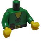 LEGO Grün Castle Forestman mit Gürtel und Pouch Torso (973)