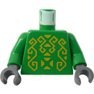 LEGO Grün Castle Torso mit Rascus Muster (973)