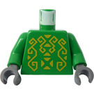 LEGO Grün Schloss Torso mit Rascus Muster (973 / 73403)