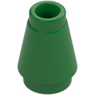 LEGO Groen Kegel 1 x 1 met top groef (28701 / 59900)