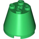LEGO Green Cone 3 x 3 x 2 with Axle Hole (6233 / 45176)
