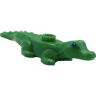 LEGO Groen Krokodil met Blauw Ogen