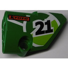 LEGO Green Curved Panel 2 Right with "21" and "KYOTO" Sticker (87086)