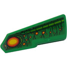 LEGO Green Curved Panel 21 Right with Dragon Scales and Eye Sticker (11946)
