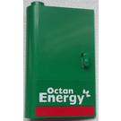 LEGO Green Door 1 x 3 x 4 Left with 'Octan Energy' Sticker with Hollow Hinge (3193)