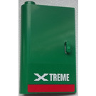 LEGO Green Door 1 x 3 x 4 Left with 'XTREME' Sticker with Hollow Hinge (3193)