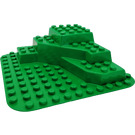 LEGO Green Duplo Baseplate Raised 12 x 12 with Three Level Corner (6433)