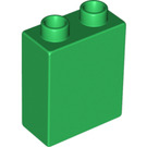 LEGO Green Duplo Brick 1 x 2 x 2 without Bottom Tube (4066 / 76371)