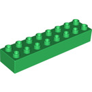 LEGO Green Duplo Brick 2 x 8 (4199)
