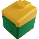 LEGO Green Duplo Locomotive Nose Part with Yellow top (6409)