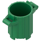 LEGO Verde Cubo de basura con 2 sujeciones de tapa (2439)