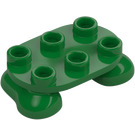 LEGO Grün Feet 2 x 3 x 0.7 (66859)