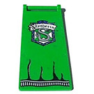 LEGO Green Flag 7 x 3 with Bar Handle with 'Slytherin'  Sticker (30292)