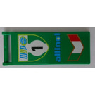 LEGO Green Flag 7 x 3 with Bar Handle with 'WGP 1 Allinol' and Italian Flag Sticker (30292)