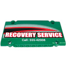 LEGO Green Flat Panel 5 x 11 with RECOVERY SERVICE (left)  Sticker (64782)