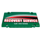 LEGO Green Flat Panel 5 x 11 with RECOVERY SERVICE (right) Sticker (64782)