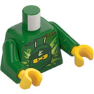 LEGO Green Hoodie Torso with Ninjago Head on Front and 'LLOYD' on Back (973 / 76382)