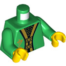 LEGO Grön Hutchins Minifigur Kropp (973 / 76382)